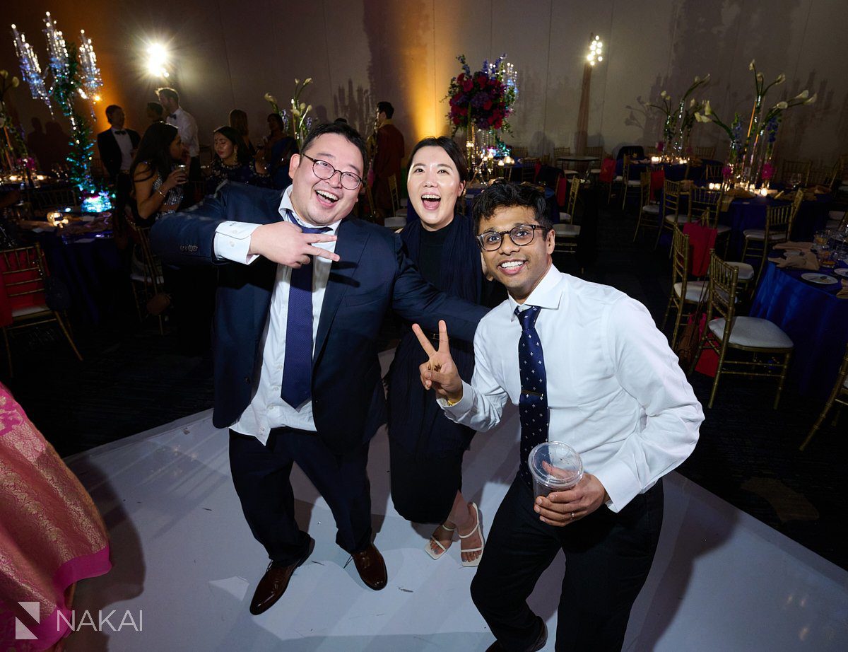 chicago Indian wedding photos reception friends dancing 