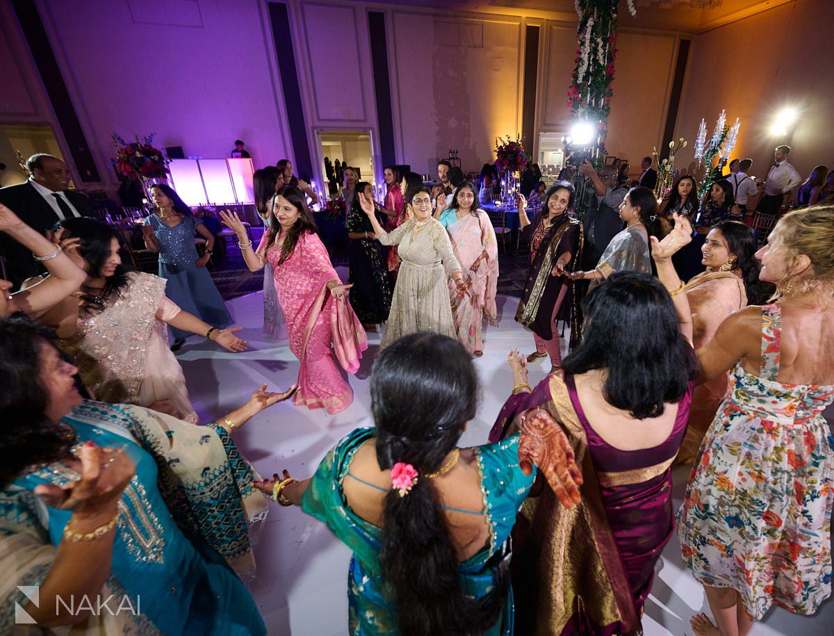 chicago Indian wedding photos reception family dancing 