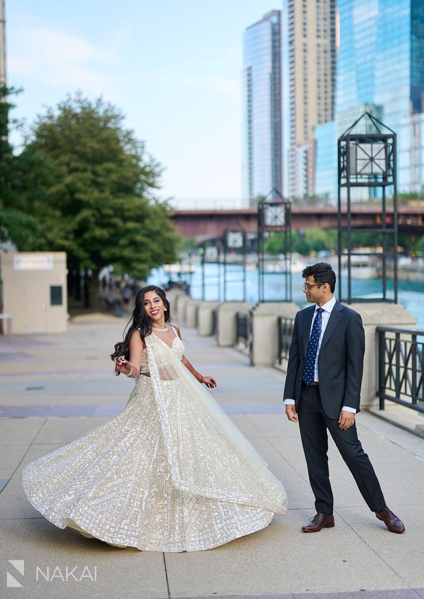 chicago Indian wedding photos riverwalk