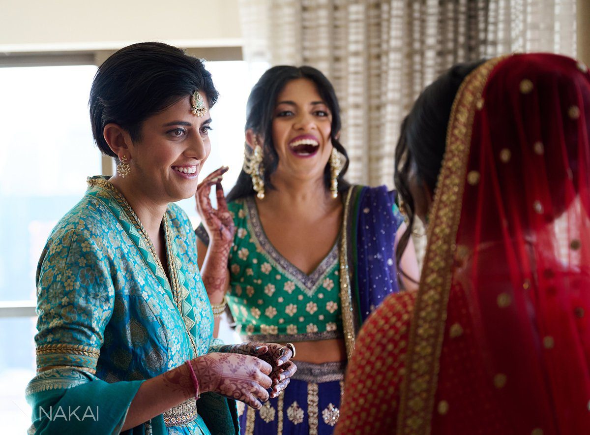 chicago Indian wedding photos bride getting ready