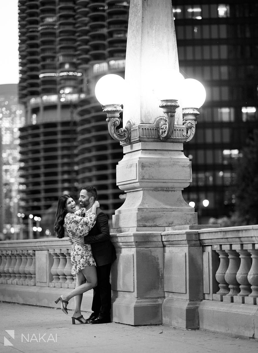 stunning chicago riverwalk proposal photos at night