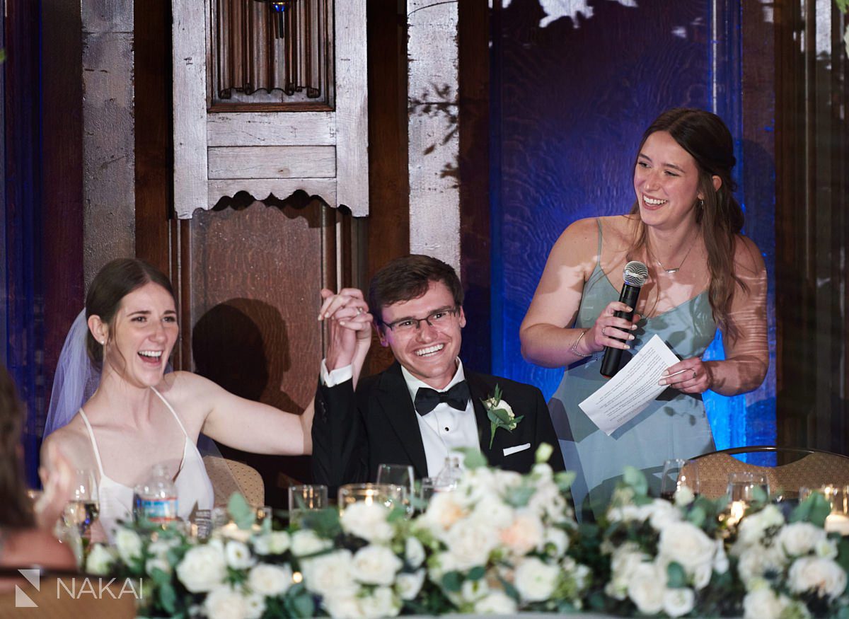 university club of chicago wedding photos reception toasts