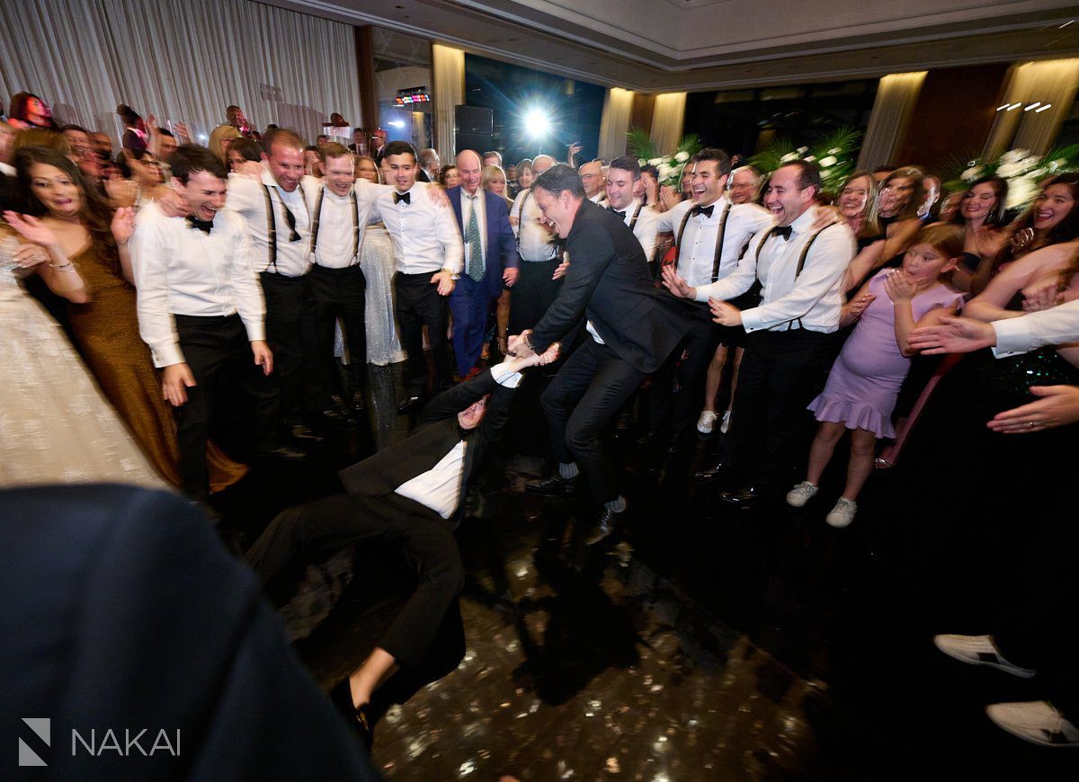 chicago ritz carlton wedding photos reception jewish hora