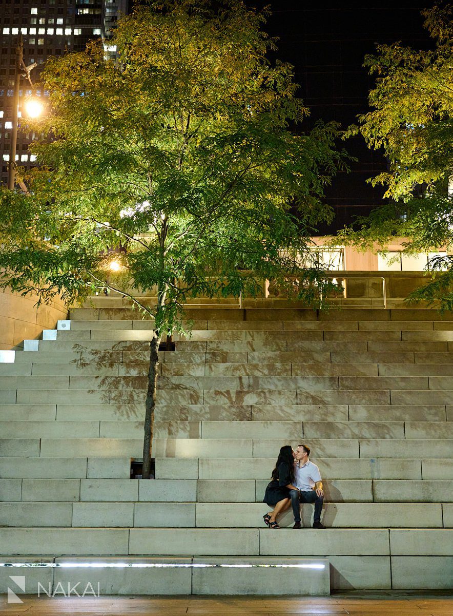 chicago riverwalk proposal photos at night engagement