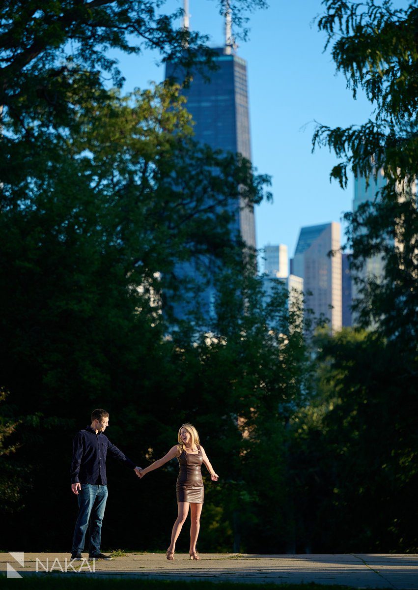 Lincoln park engagement photography sunshine
