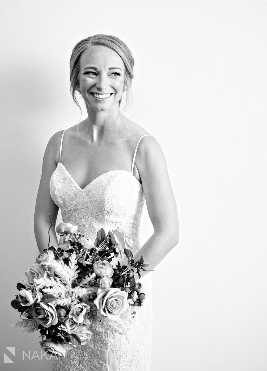 lacuna lofts wedding photos bride black and white