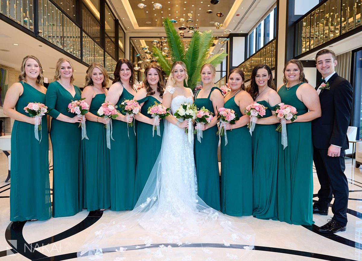 langham chicago wedding photography bridesmaids