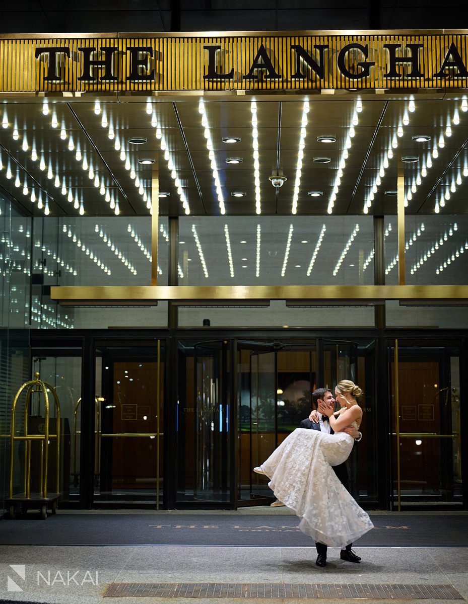 langham chicago wedding photography marquee at night