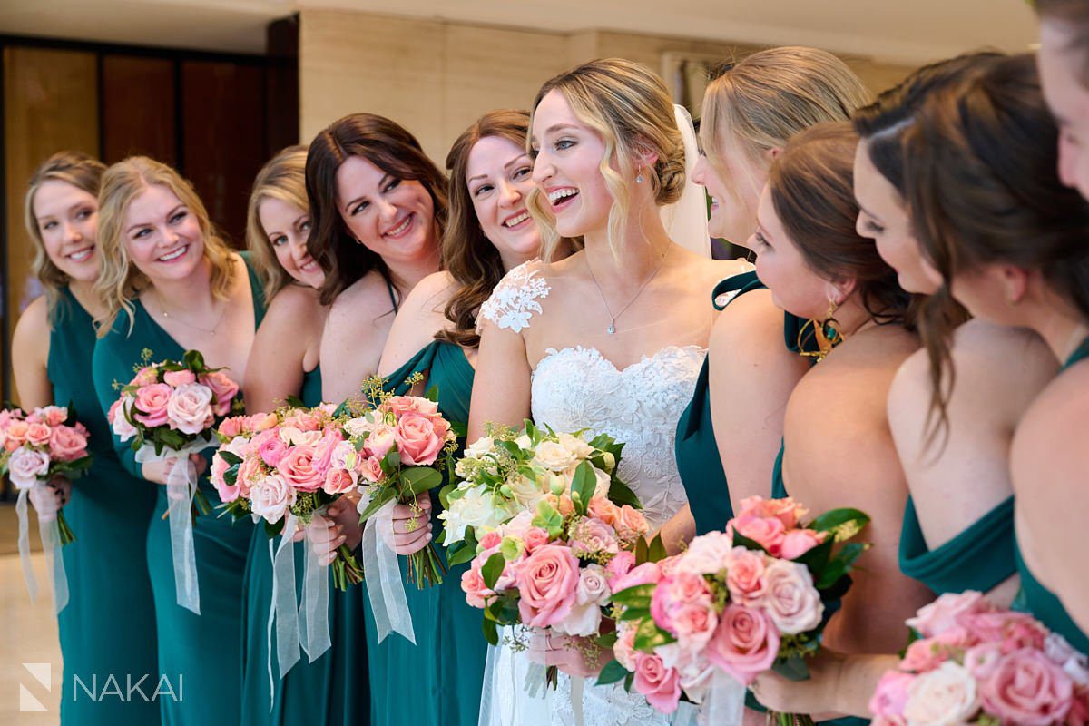 langham chicago wedding photography bridesmaids