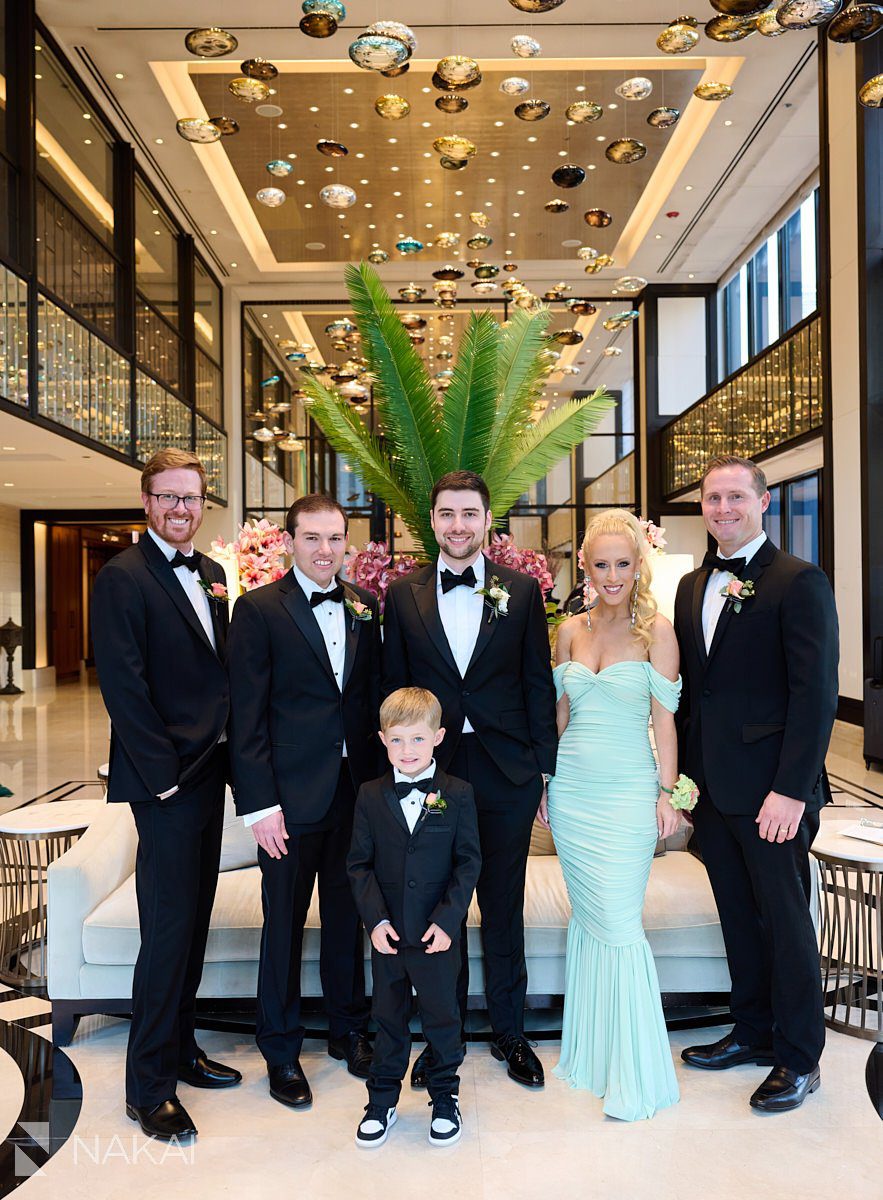 langham chicago wedding photography groomsmen