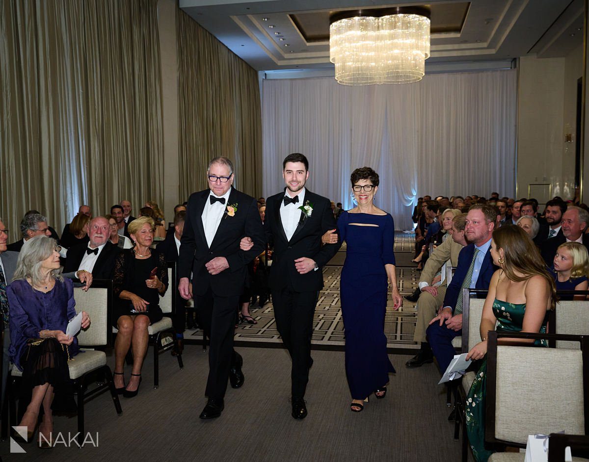 langham chicago wedding photography processional