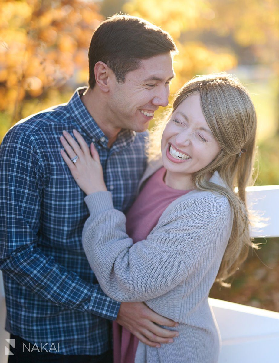 chicago fall engagement photos Lincoln Park south pond cute fun