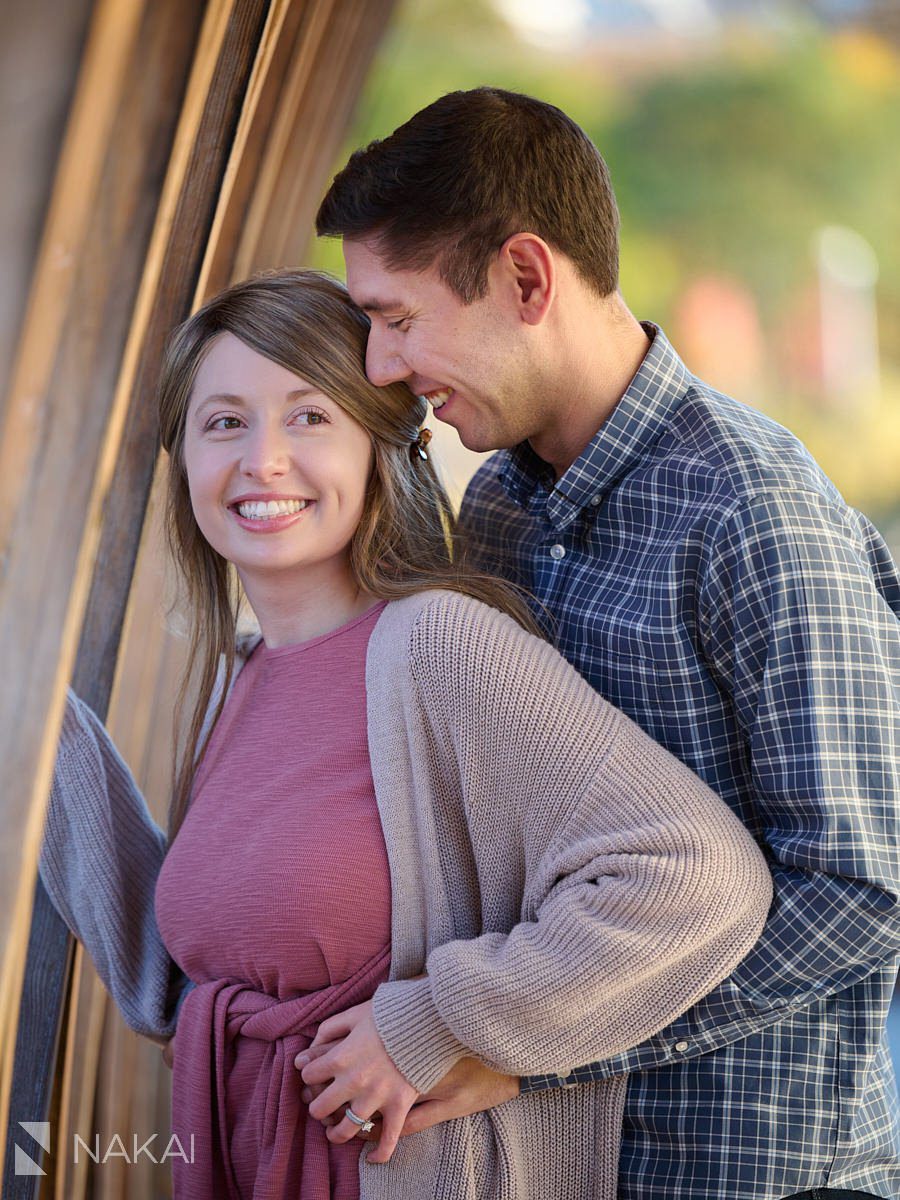 chicago fall engagement photos Lincoln Park south pond honeycomb gateway