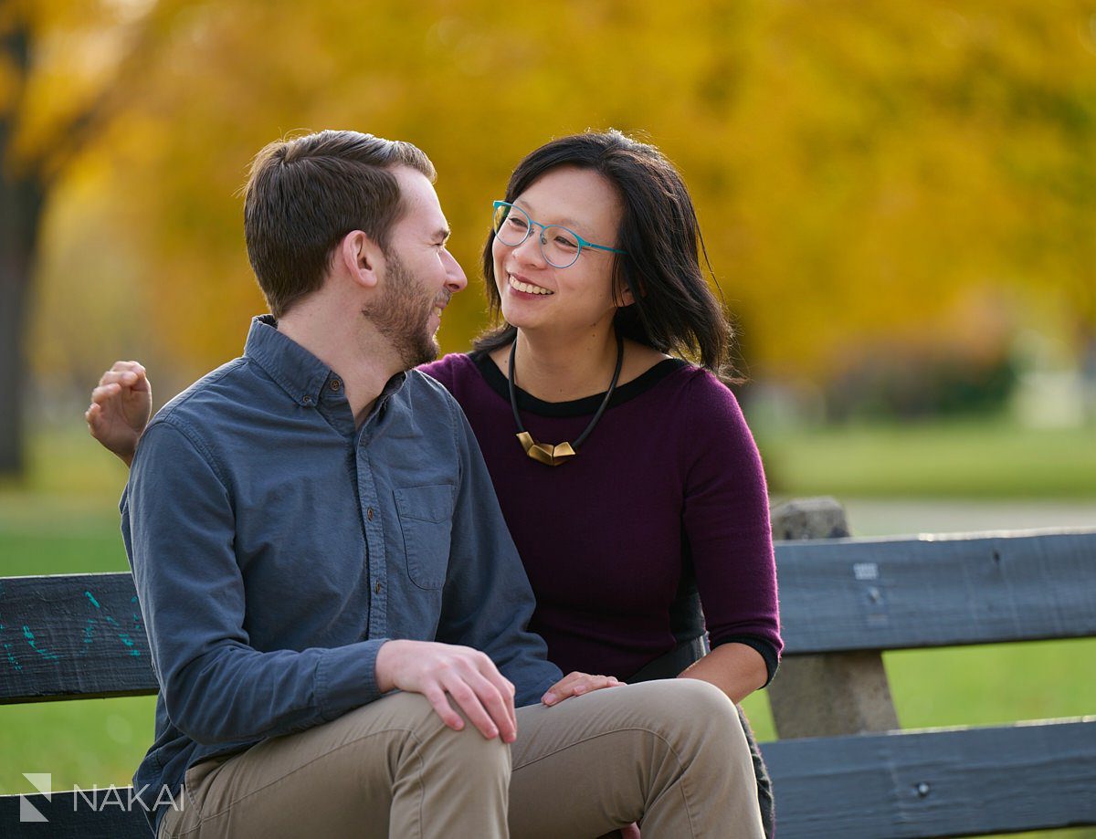 Chicago Humboldt park engagement photos fall pictures