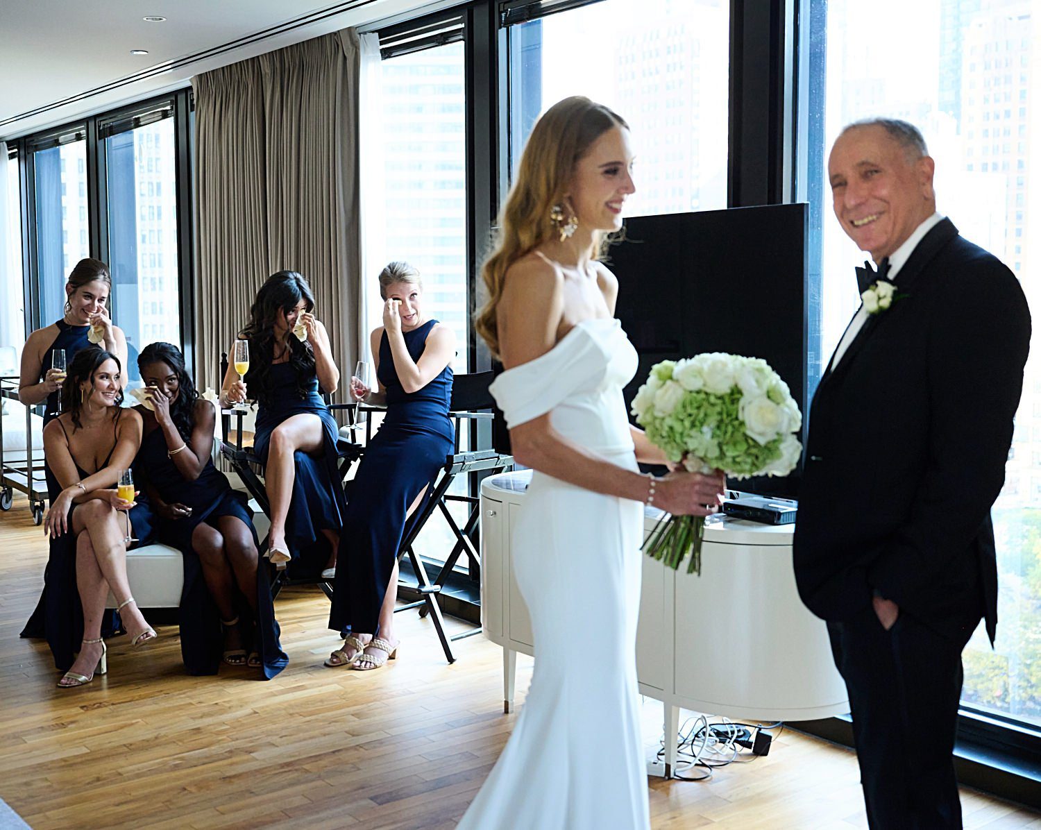 chicago langham wedding photography father of the bride