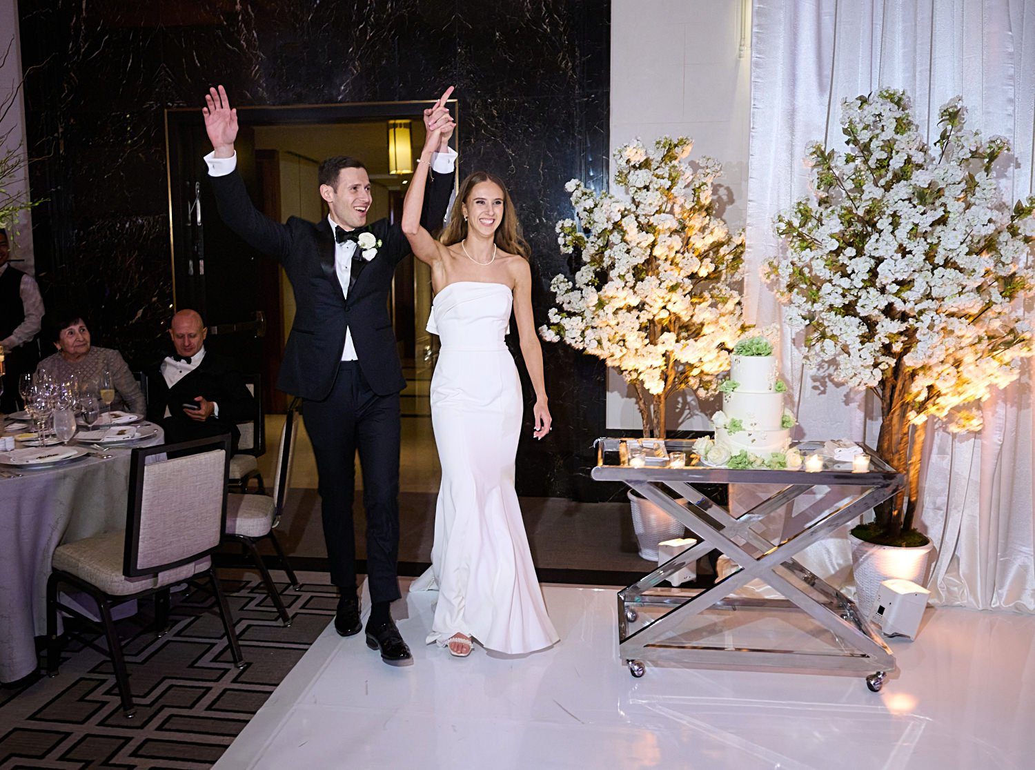 chicago langham wedding photography reception Devonshire ballroom entrance