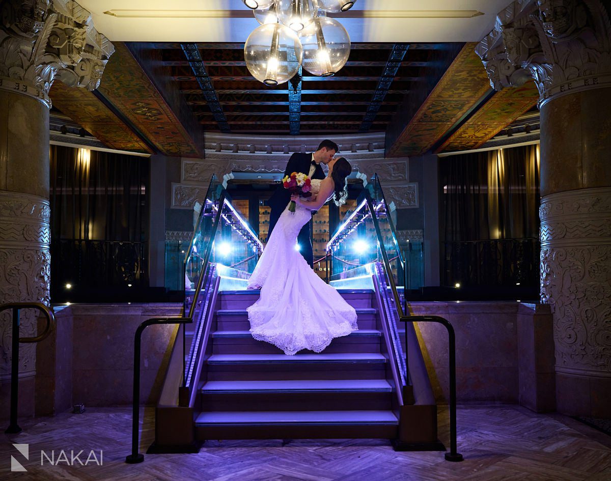 chicago intercontinental wedding photos bride groom