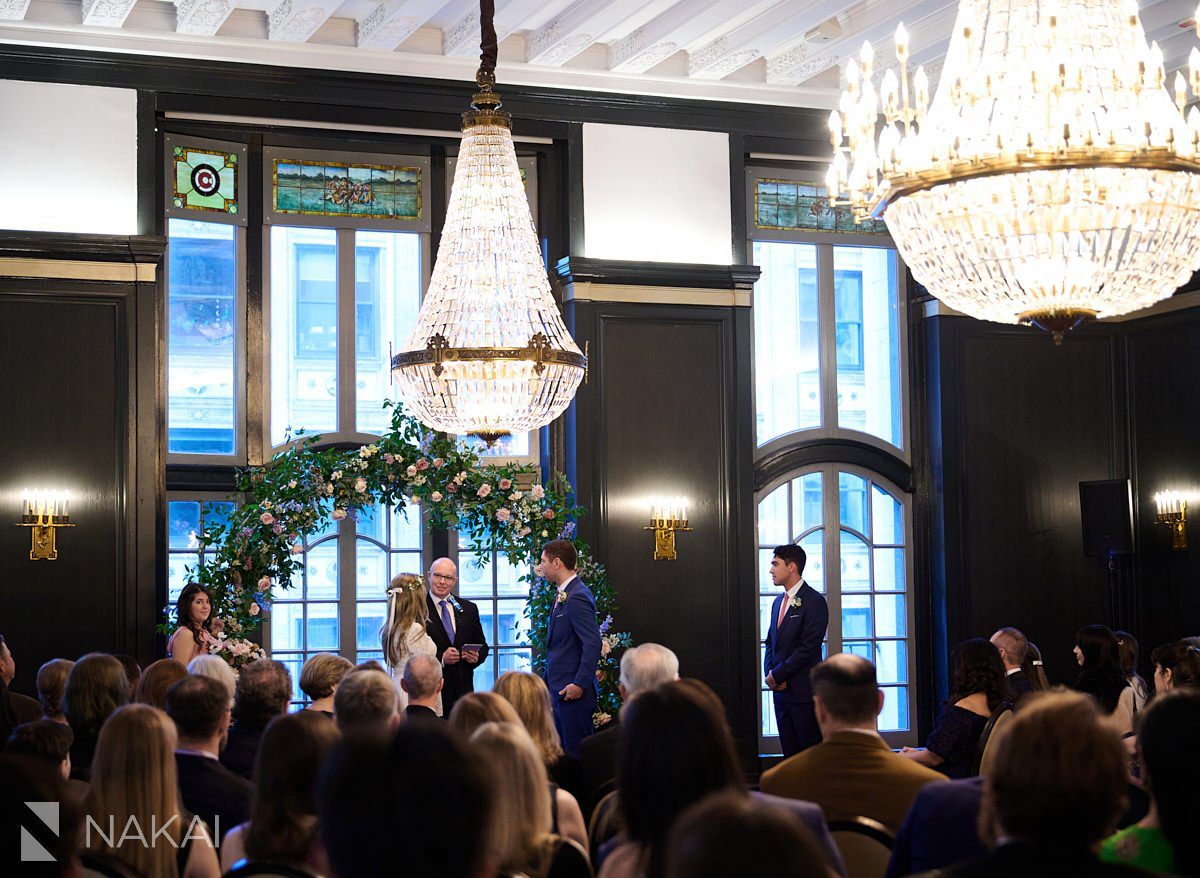 Chicago athletic association wedding ceremony photography 