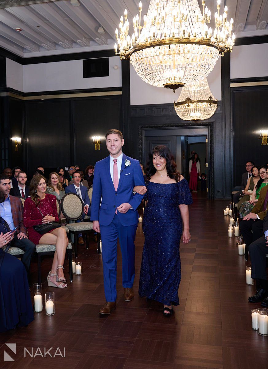 Chicago athletic association hotel wedding ceremony photography 