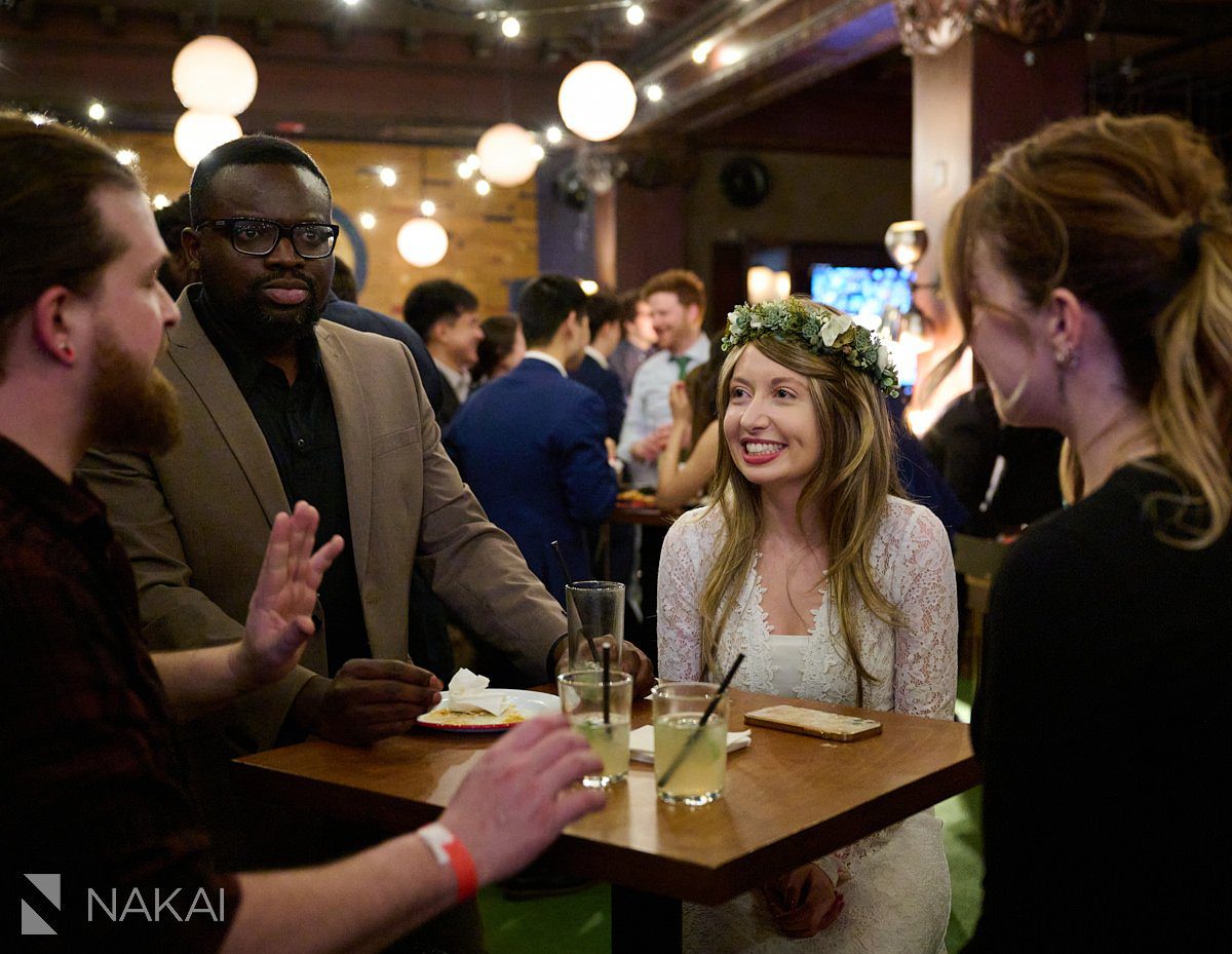 Chicago athletic association wedding photos game room