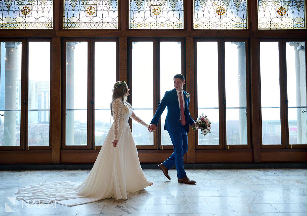 Chicago athletic association wedding pictures first look ballroom