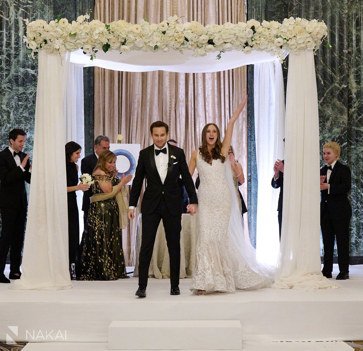 intercontinental chicago wedding photos ceremony ballroom 