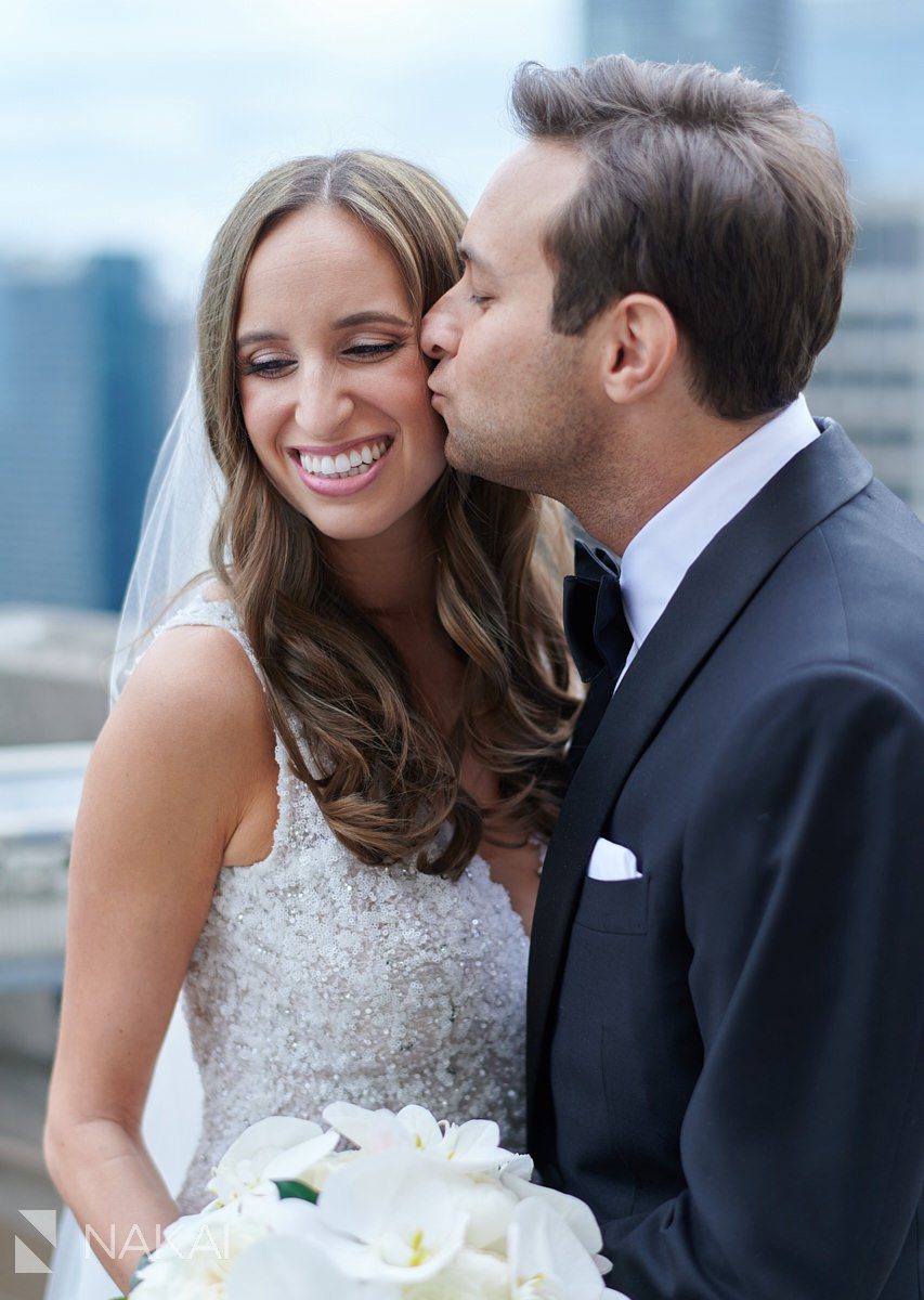 intercontinental chicago wedding photos rooftop bride groom