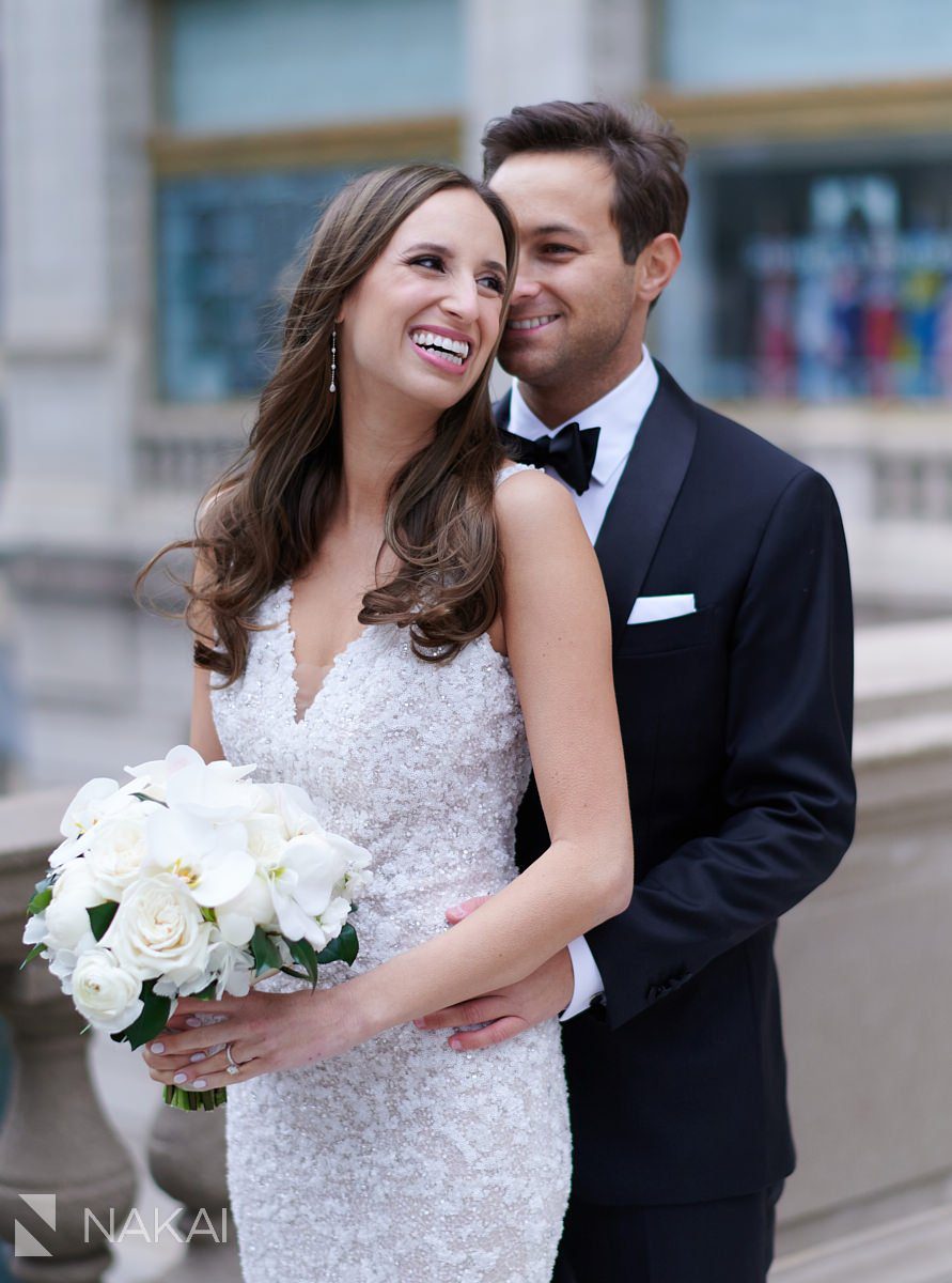 intercontinental chicago wedding photos outside