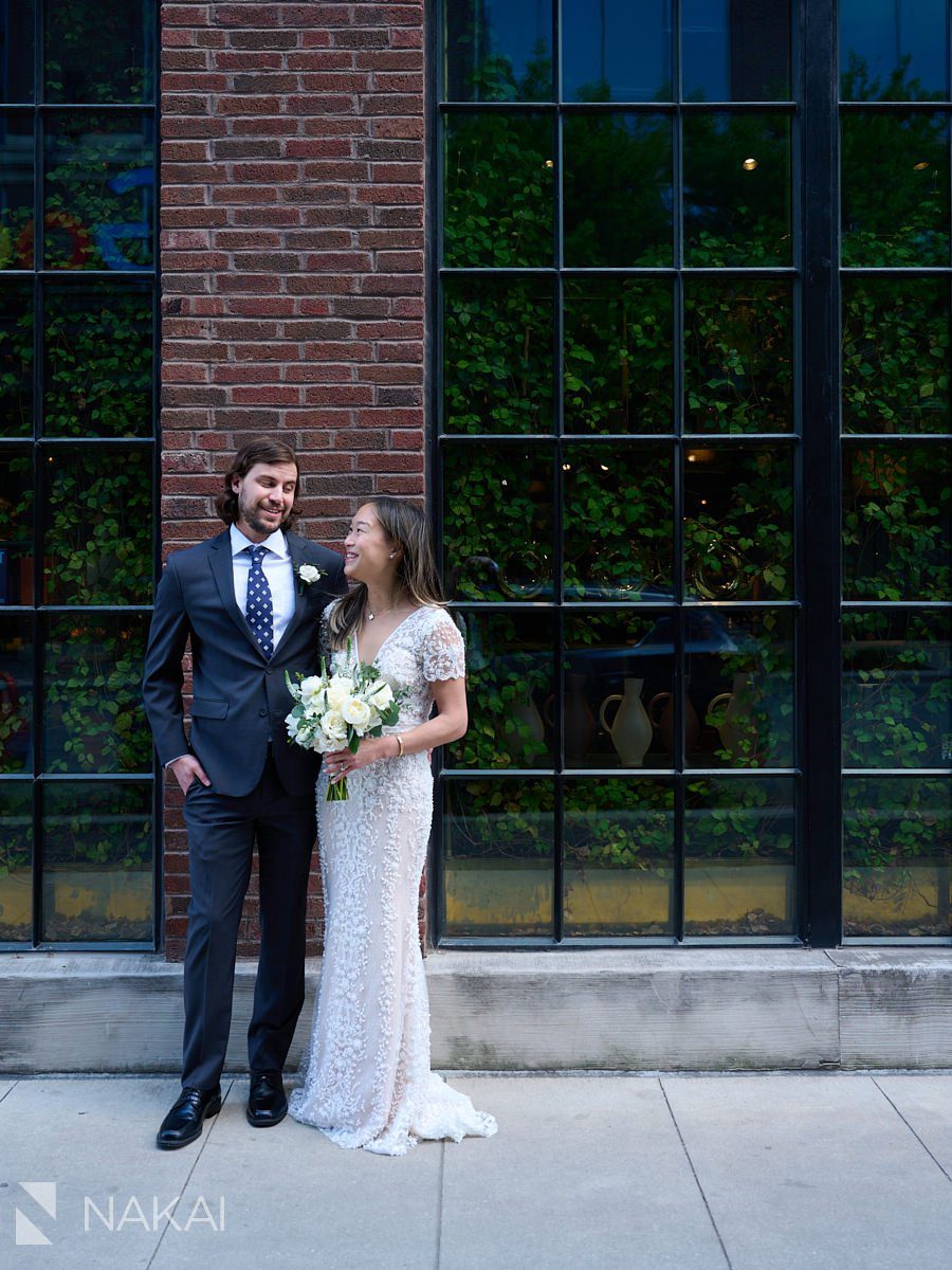 chicago west loop wedding photos bridal party Fulton Market 