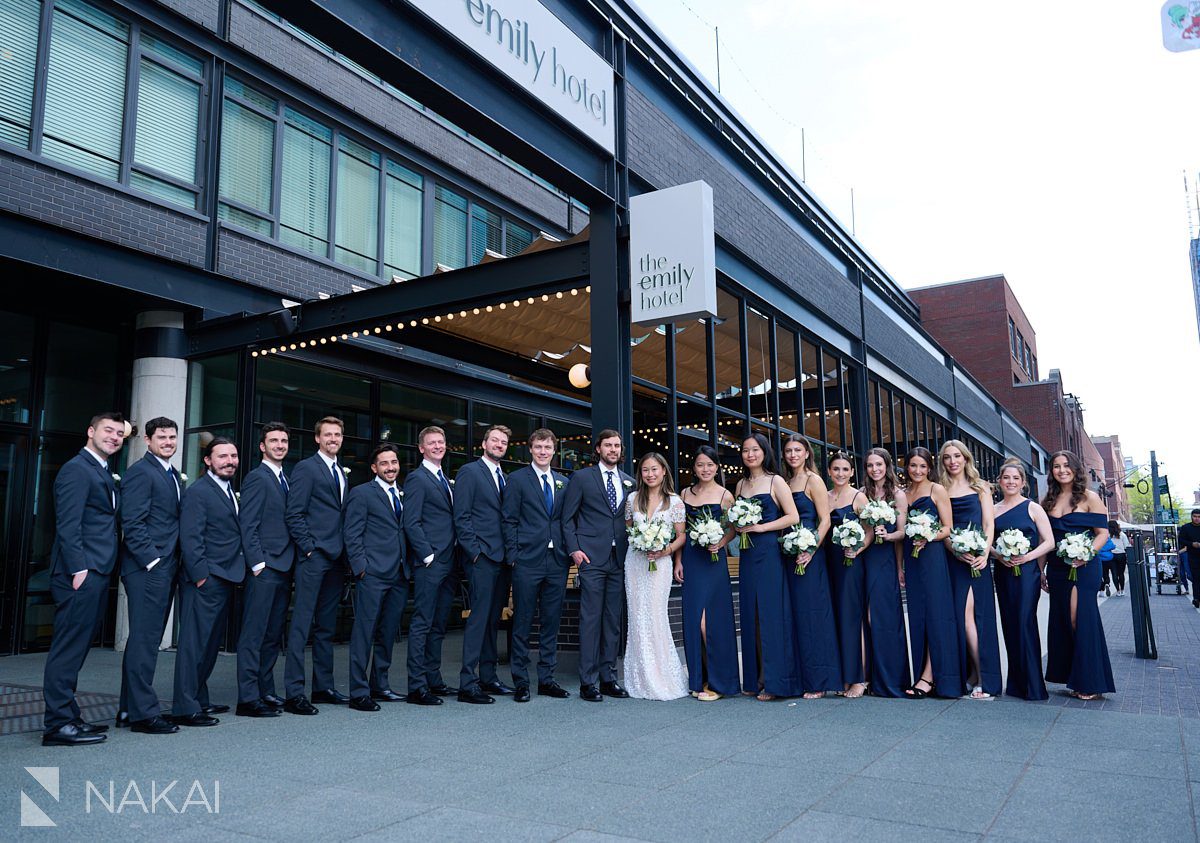The Emily Hotel chicago west loop wedding photographer bridal party
