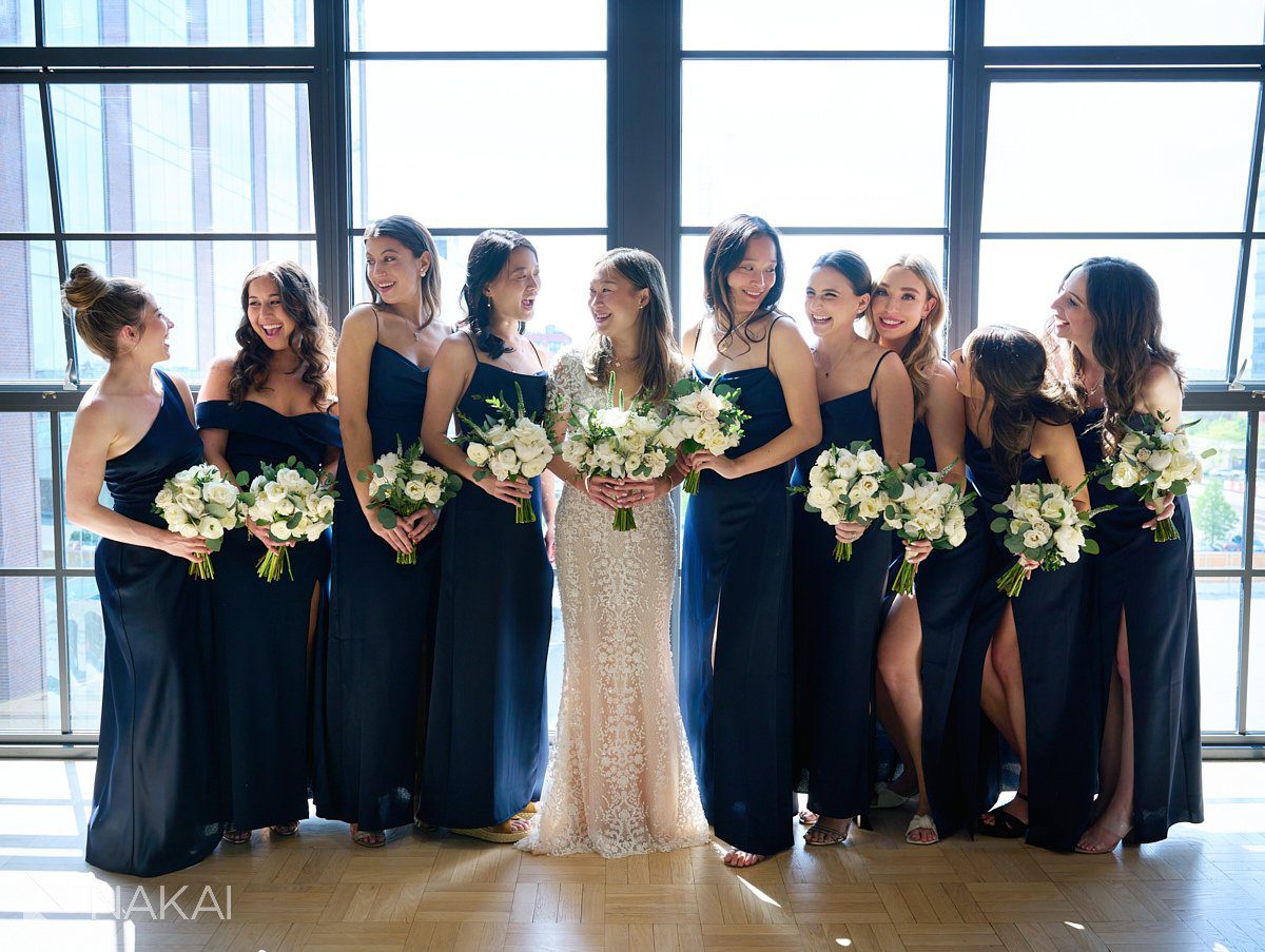 chicago west loop wedding photos The Emily Hotel bridal party
