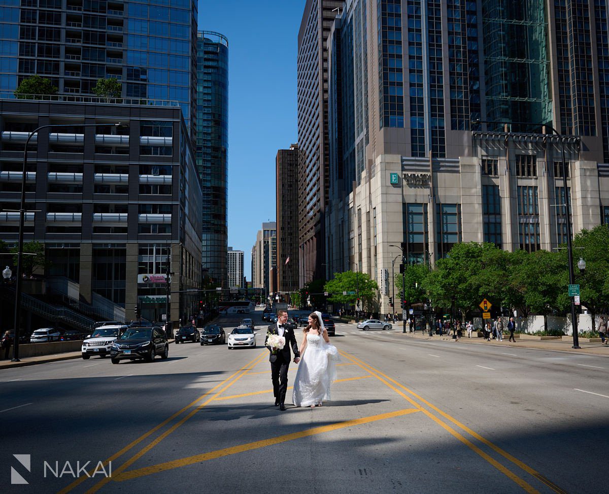 Loews chicago hotel wedding photos outdoor Columbus drive
