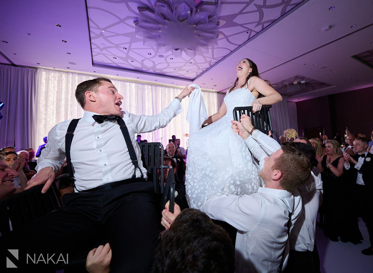 Loews chicago hotel wedding photos reception hora jewish dance
