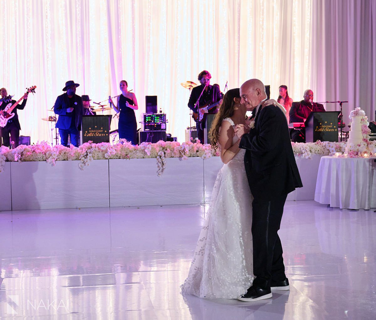 Loews chicago hotel wedding photos reception father daughter dance