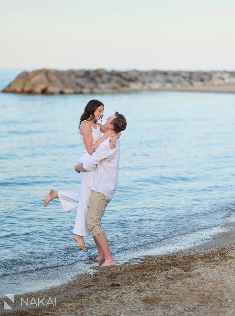 chicago north shore engagement photos lakefront