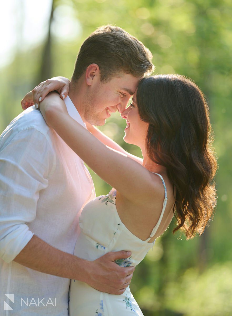 chicago north shore engagement photos nature woods