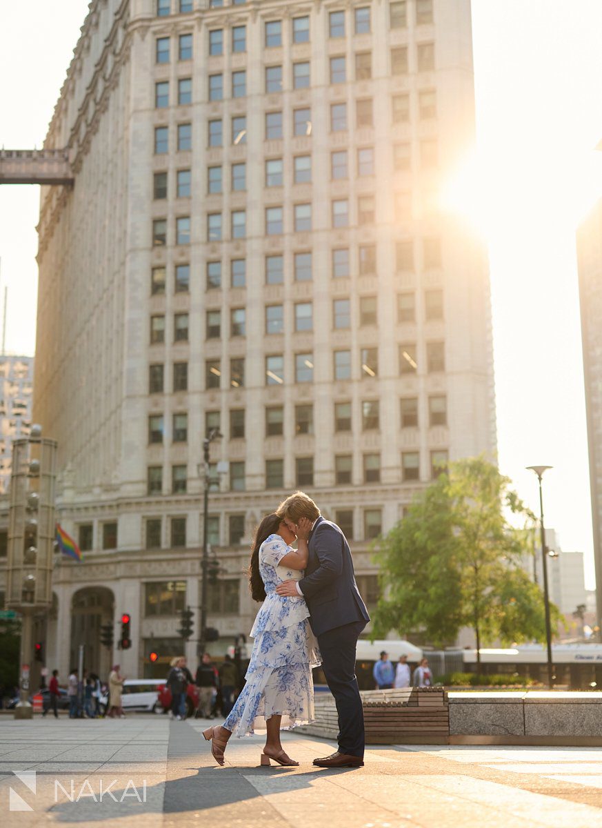downtown Chicago architecture engagement photos Michigan ave