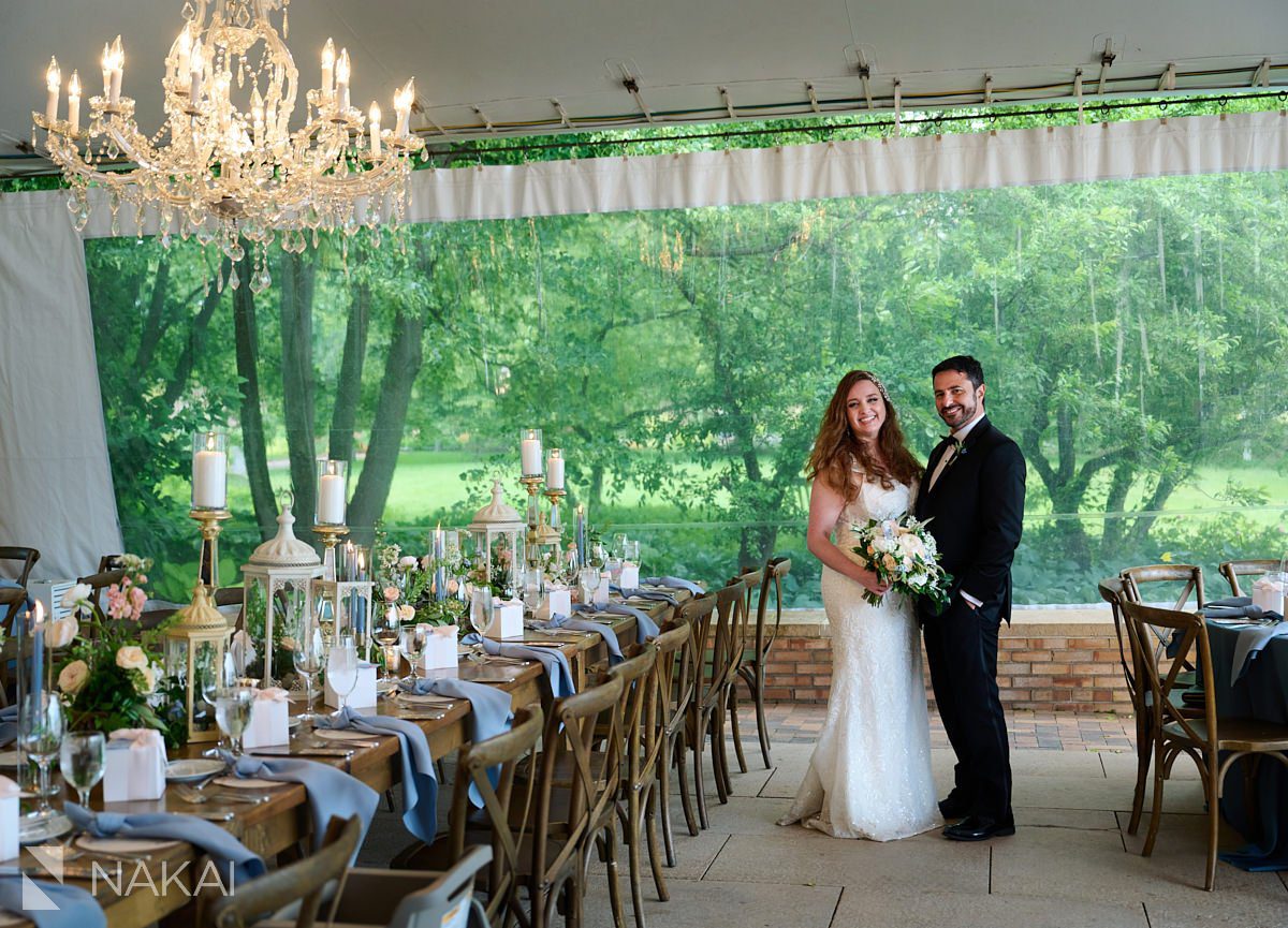 chicago botanic garden wedding photos reception decor bride and groom 