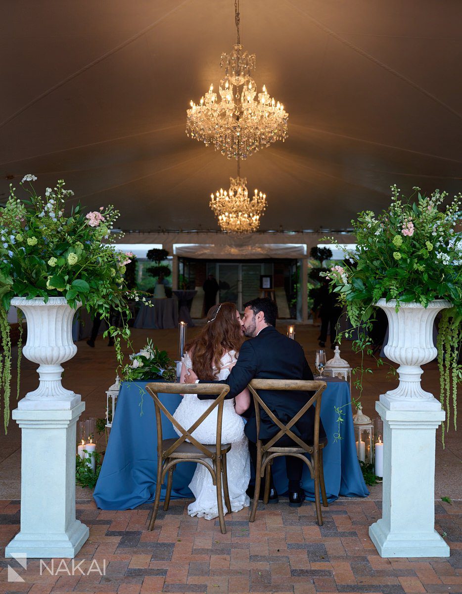 chicago botanic garden wedding photos tent reception
