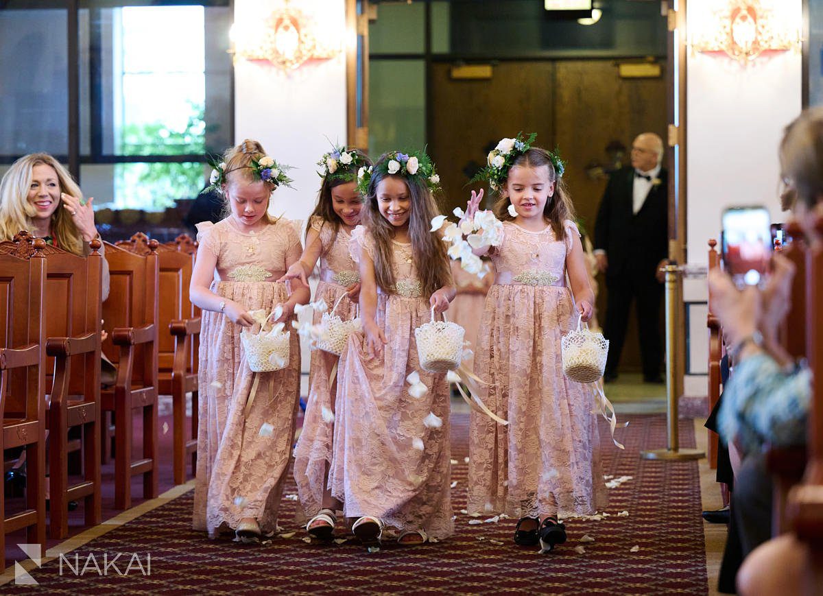 chicago greek wedding photos flowergirls