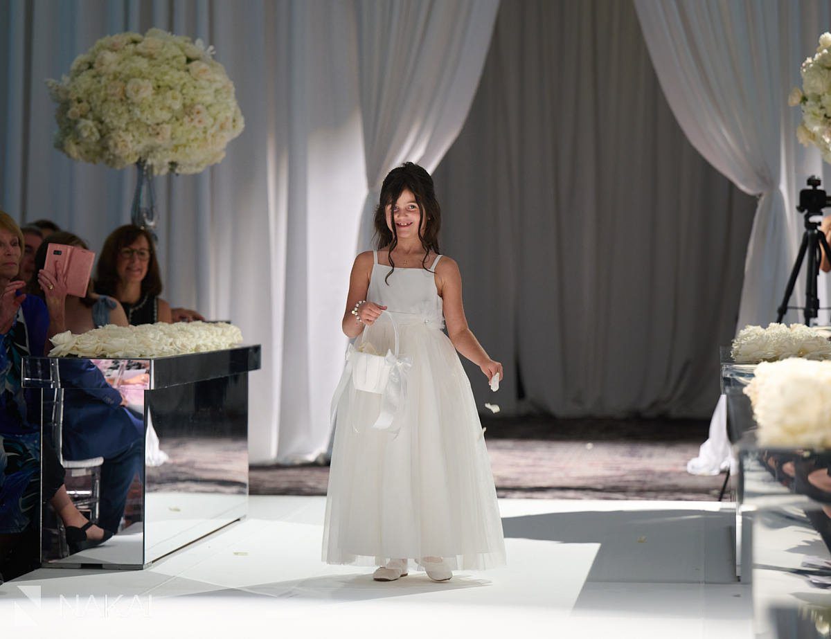 loews chicago wedding photos ceremony ballroom down aisle 