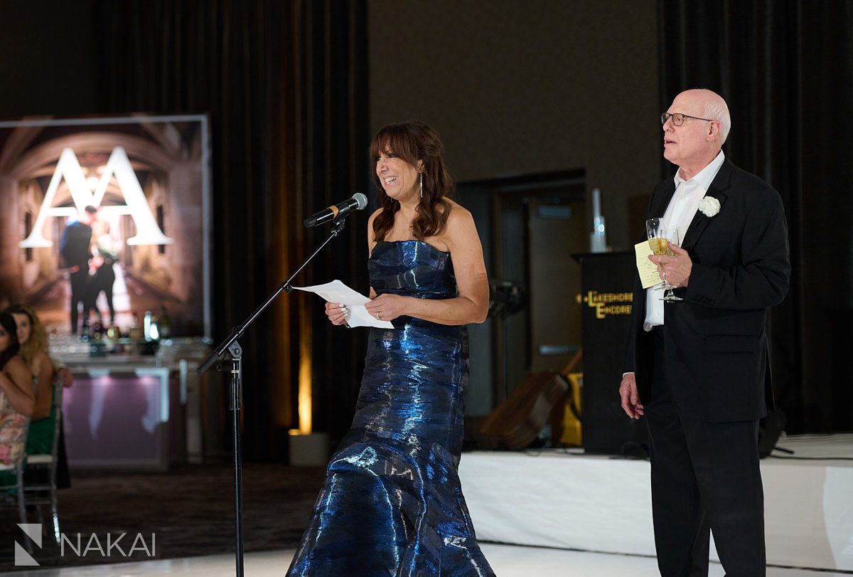 loews chicago wedding photos reception toasts