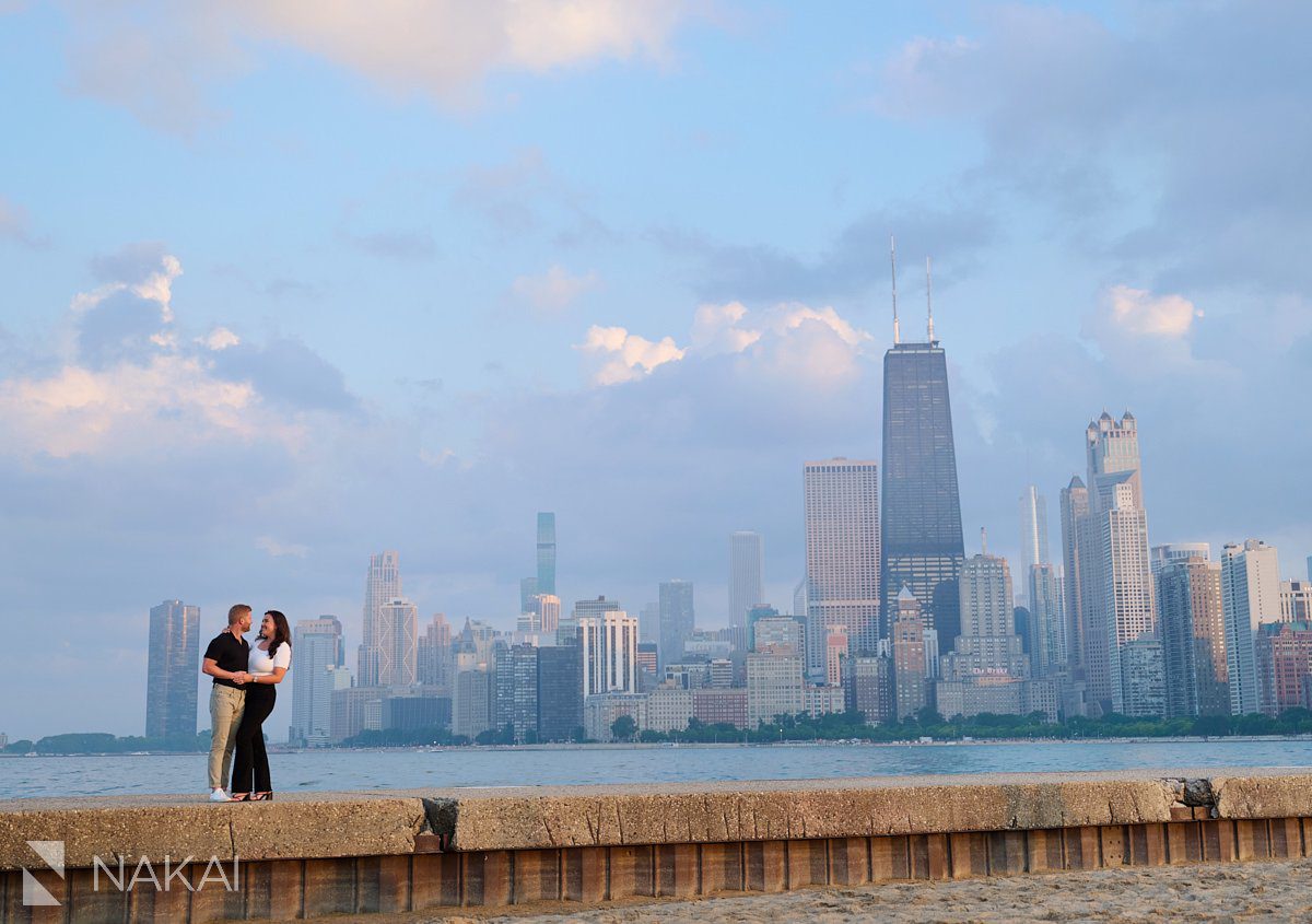 classic chicago engagement photos skyline north ave