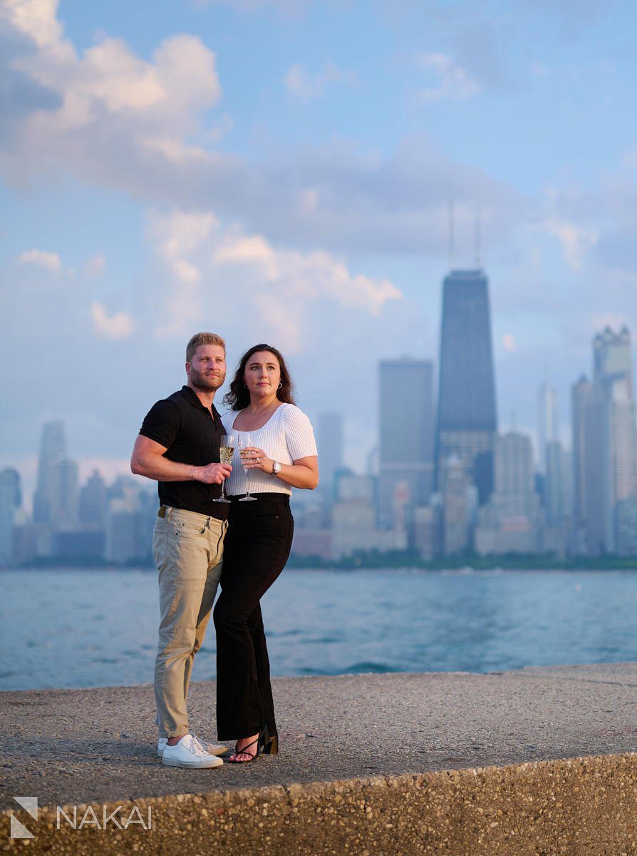 classic chicago engagement photos skyline north ave