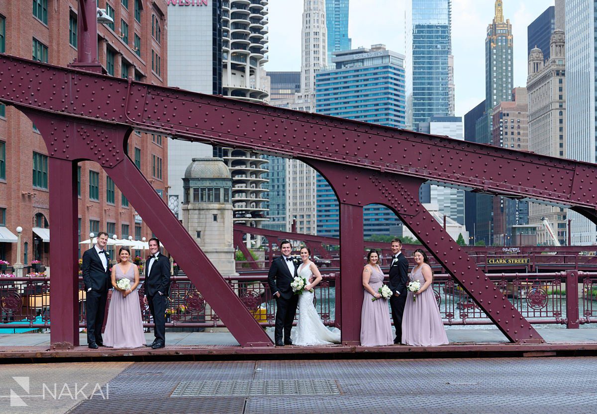 chicago bridge wedding photos