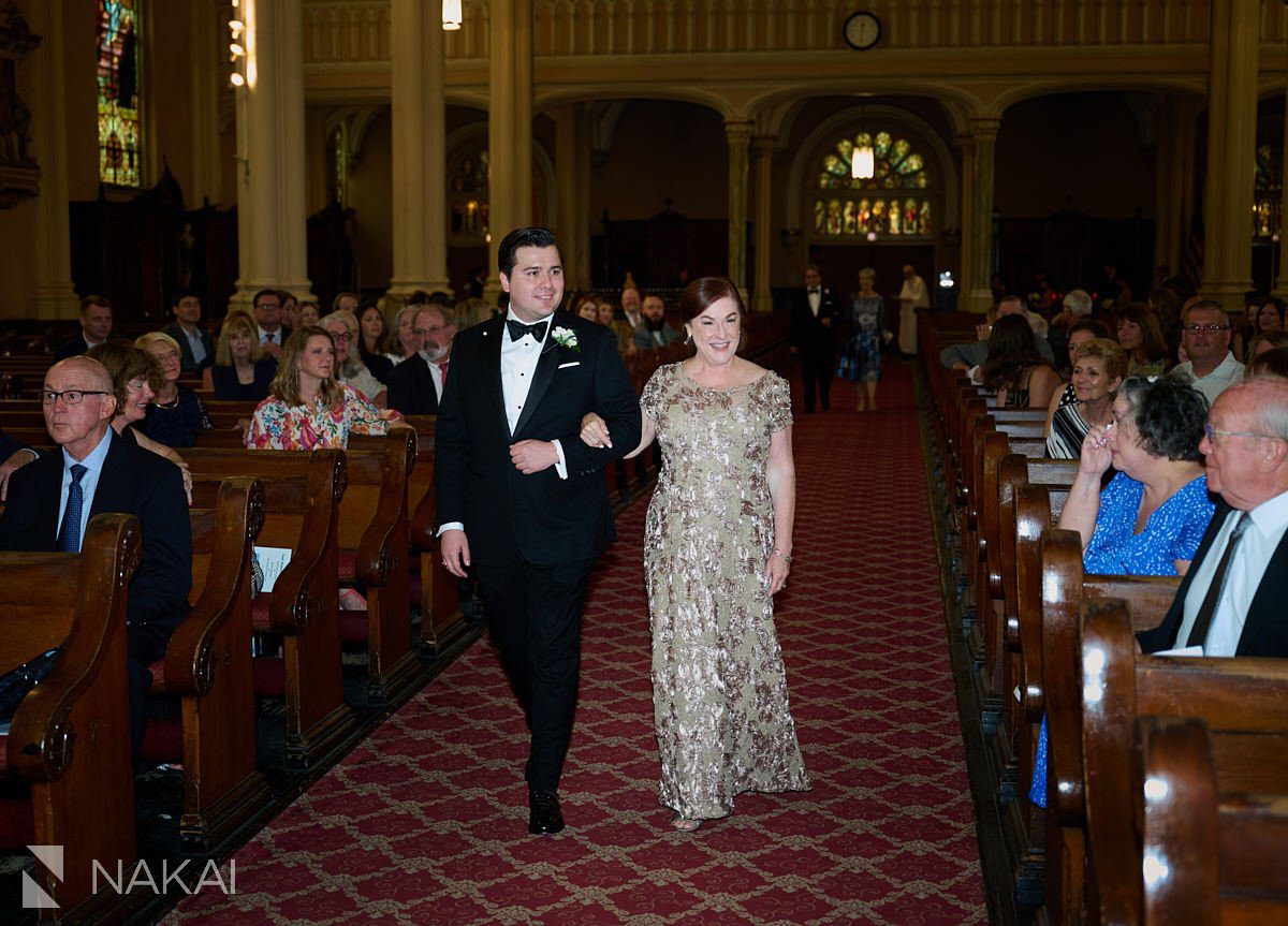 st Michaels chicago wedding photos ceremony processional