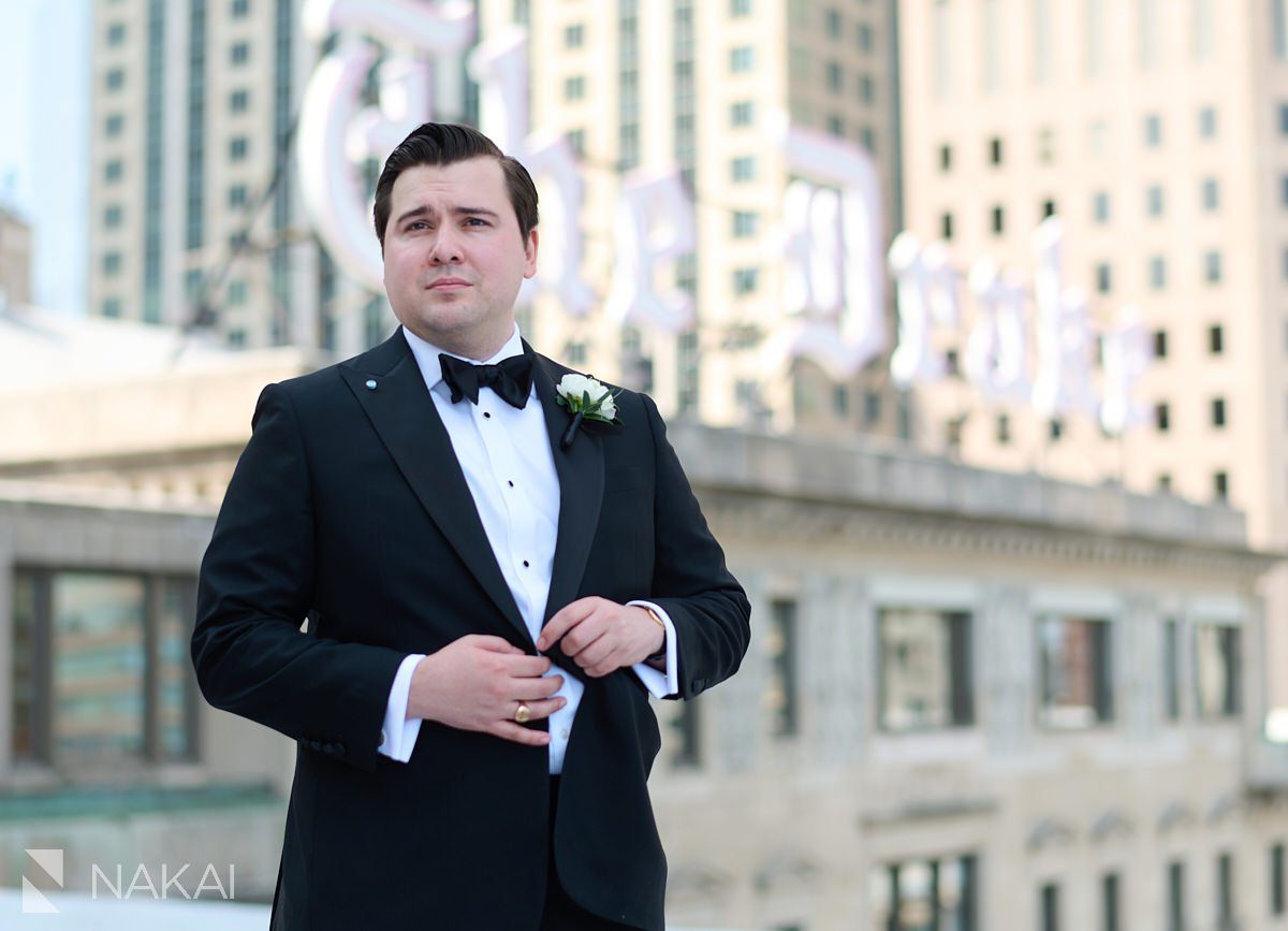 the drake chicago wedding photos groom portraits