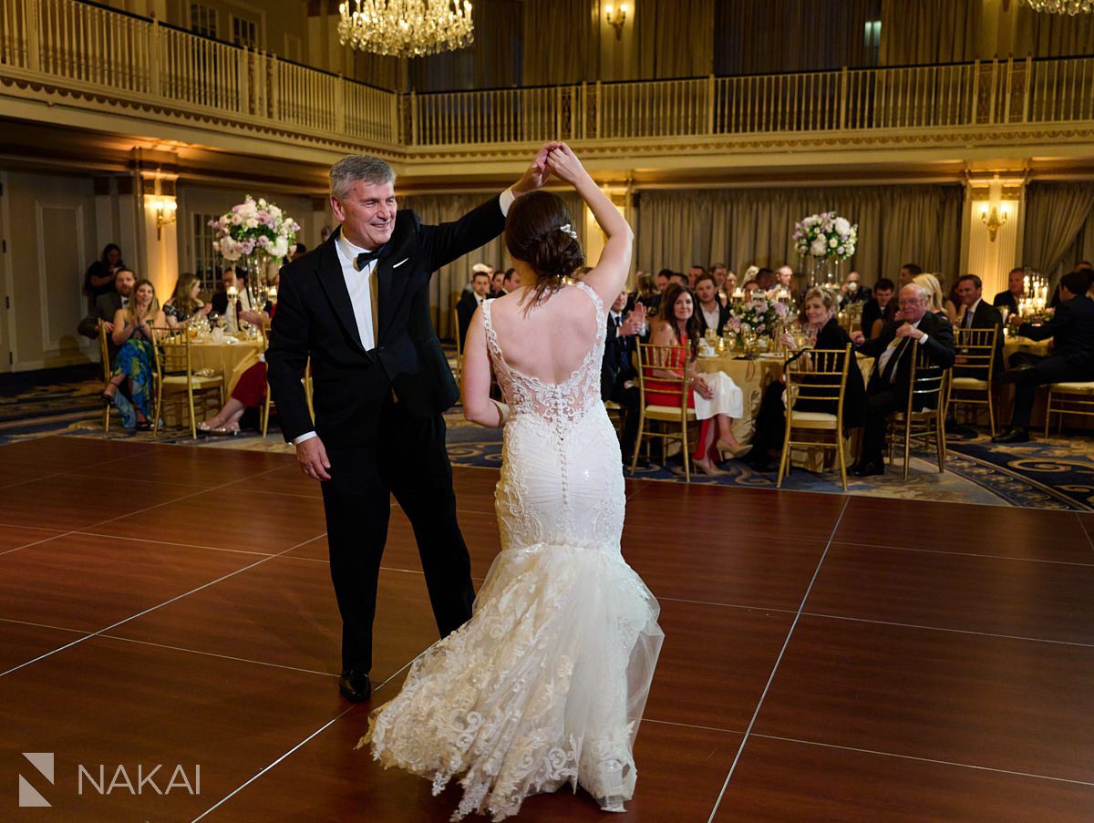 the drake chicago wedding photos parent dance