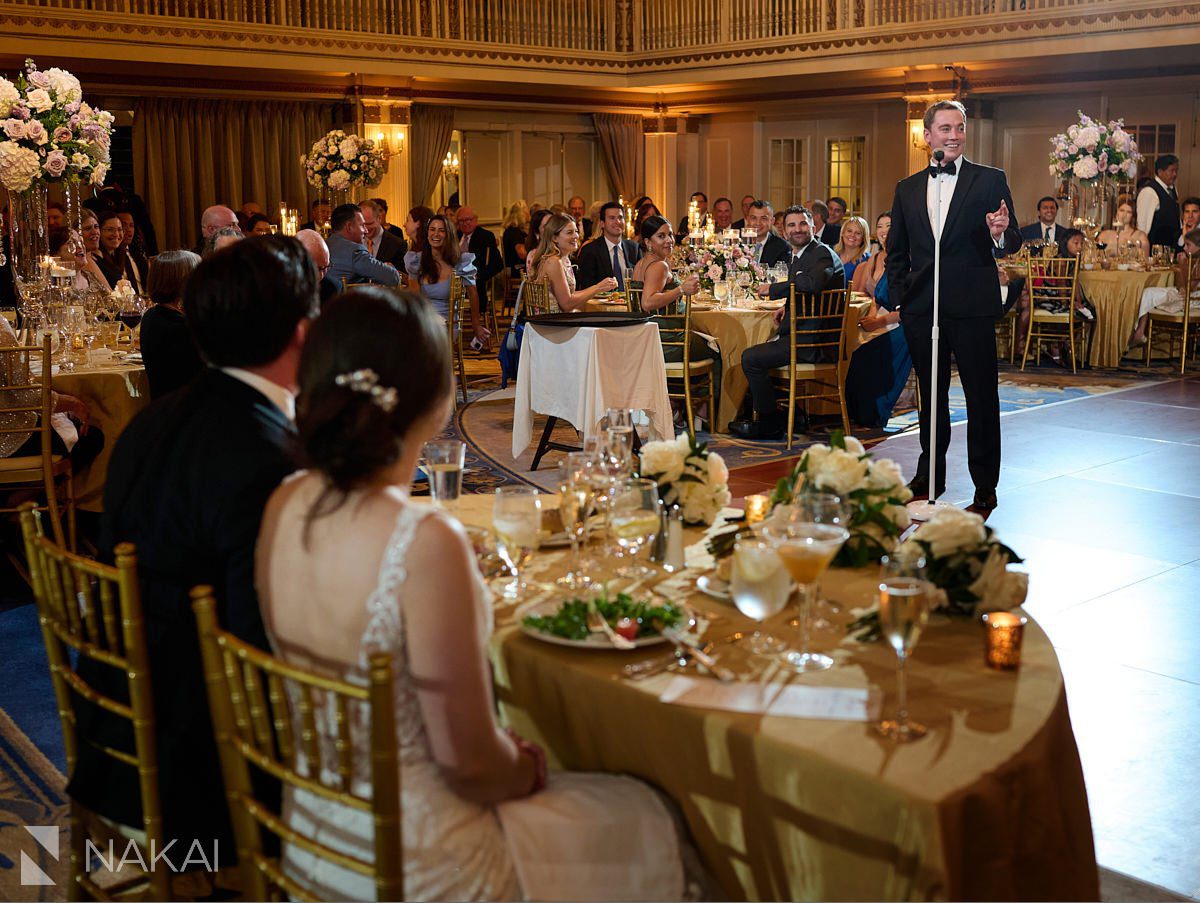 the drake chicago wedding photos toasts