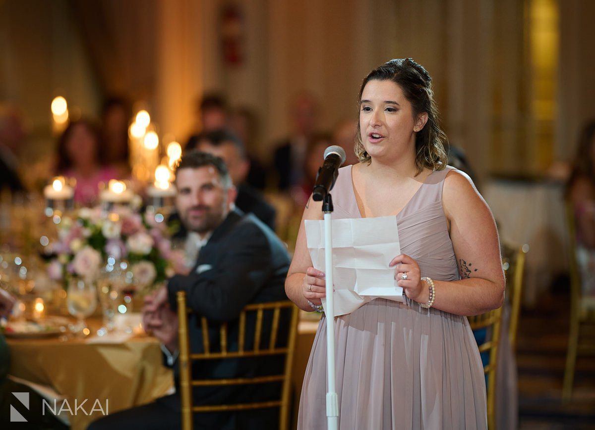the drake chicago wedding photos speech